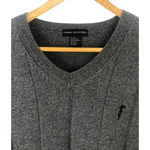 Fairway Outfitters Mens Size XL Gray Sleeveless Sweater Vest Golf - Picture 3 of 9